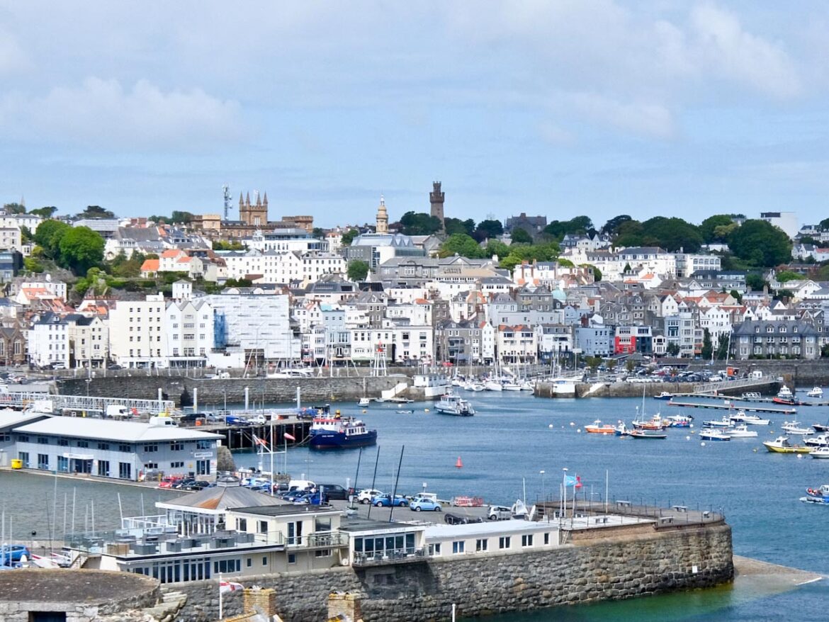 St Peter Port and Castle Cornet la fregate hotel