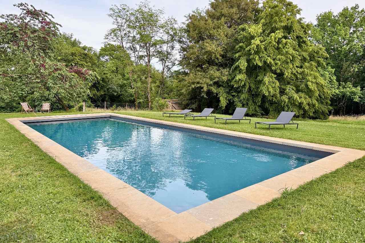 The Swimming Pool at La Chartreuse des Ormeaux in the Dordogne