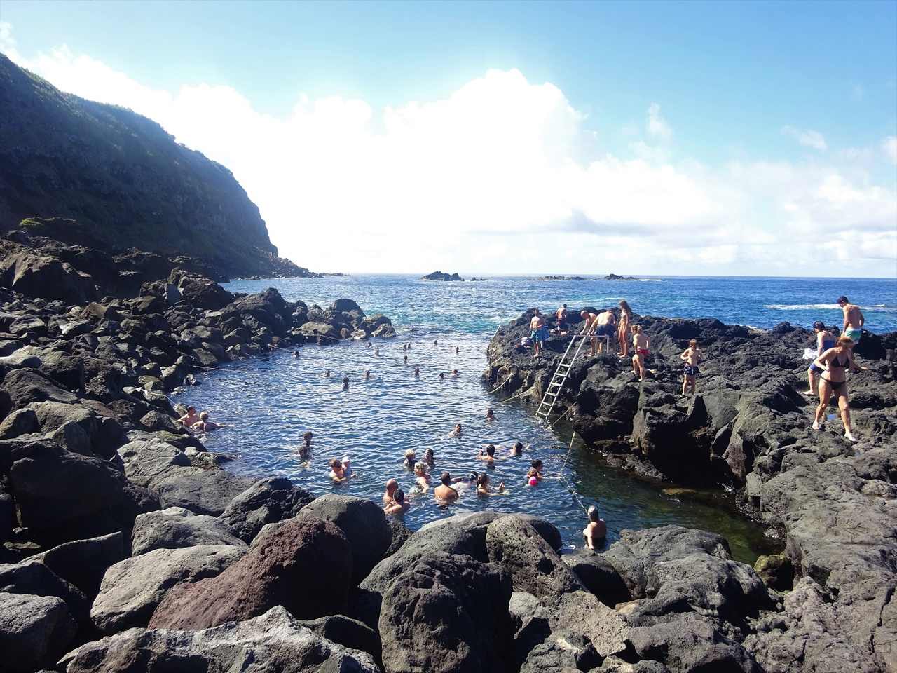 Swimming in geothermal waters