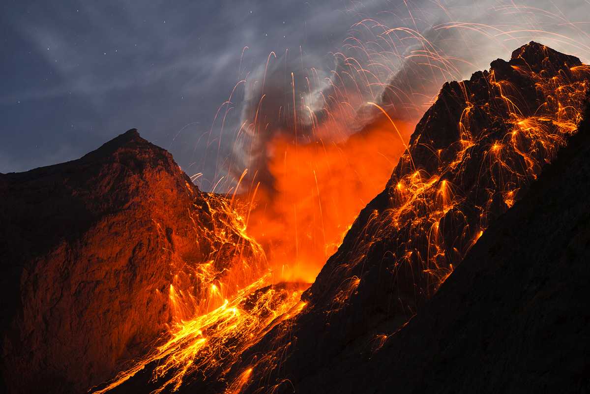 The eruptions of Batu Tara volcano in Komba Island, Indonesia