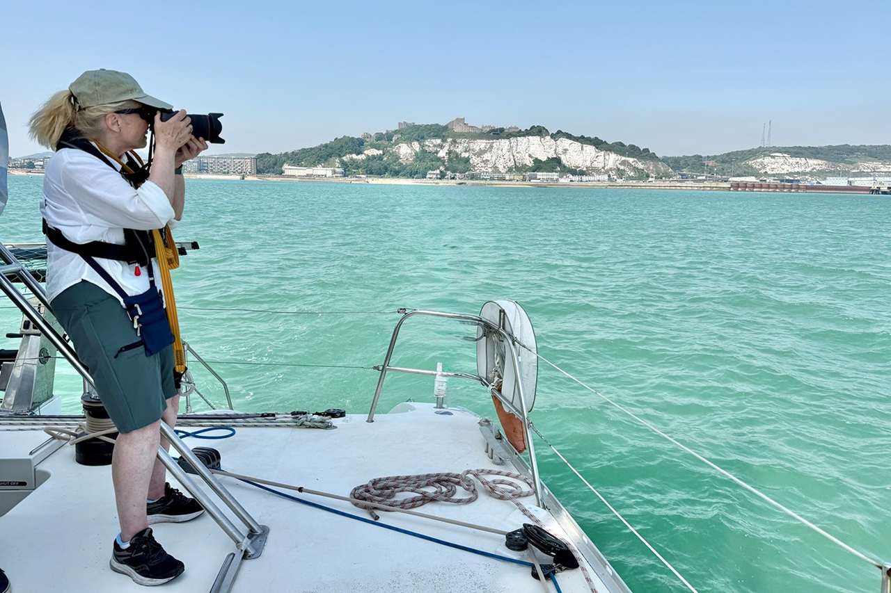 Taking Photos from Echoes the SailLink Catamaran