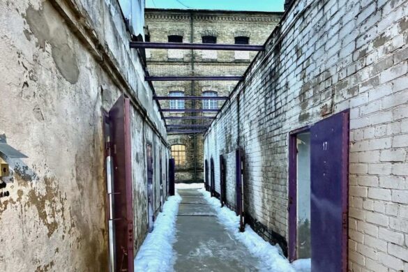 The Exercise Yard at Lukiškės Prison in Vilnius, Lithuania