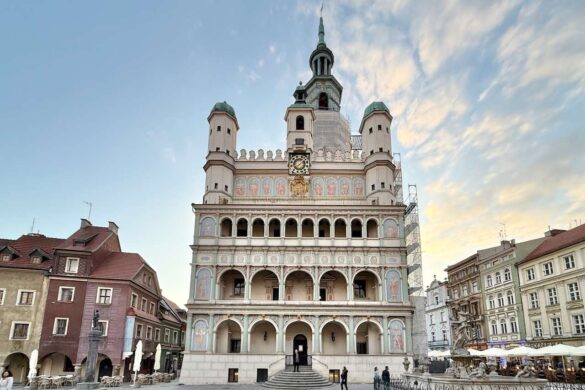 The Town Hall in the Old Market Square in Poznan The Town Hall in the Old Market Square in Poznan