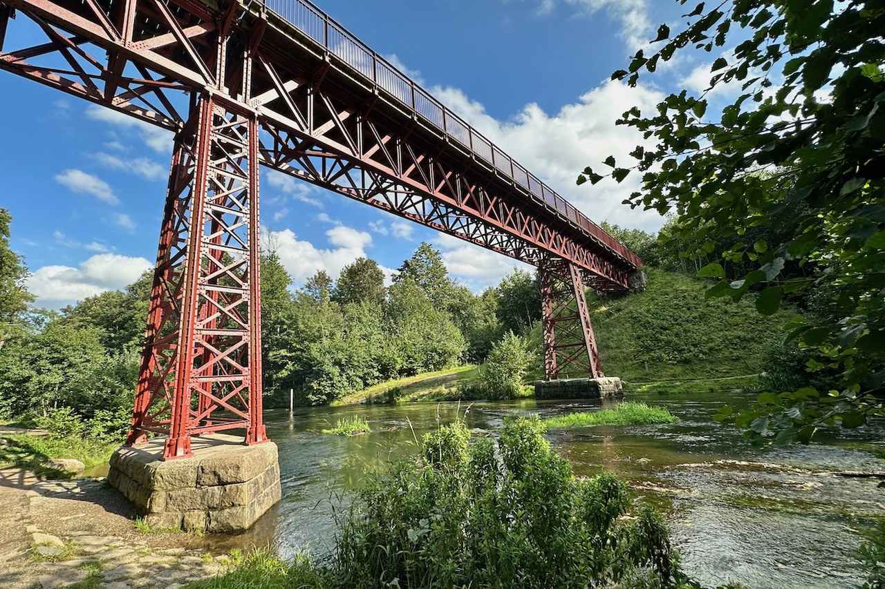 The Uncovered Bridge in Brædstrup, Kystlandet, Denmark