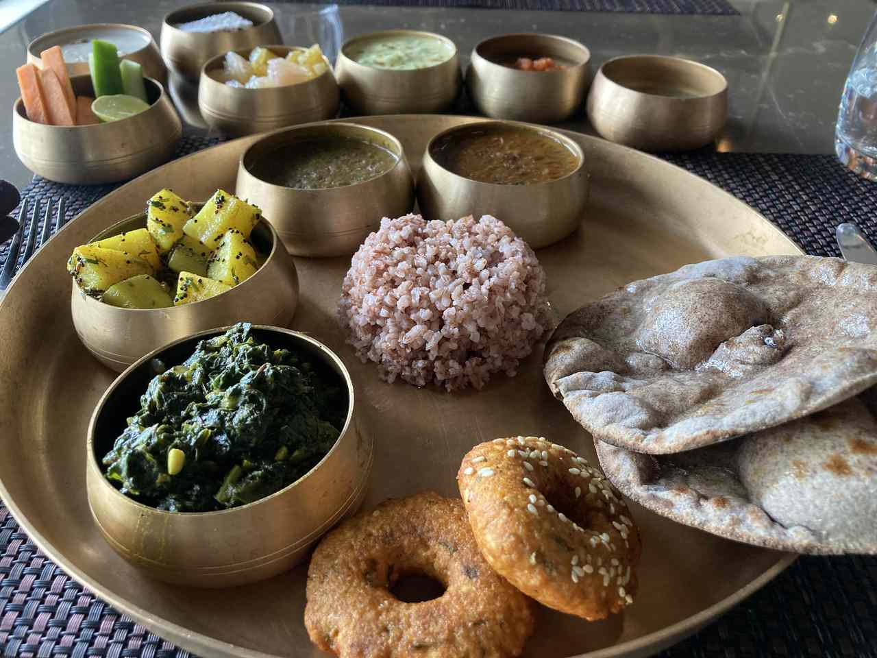 Traditional meal at the Rivera Cafe at the Le Meridien Dehradun
