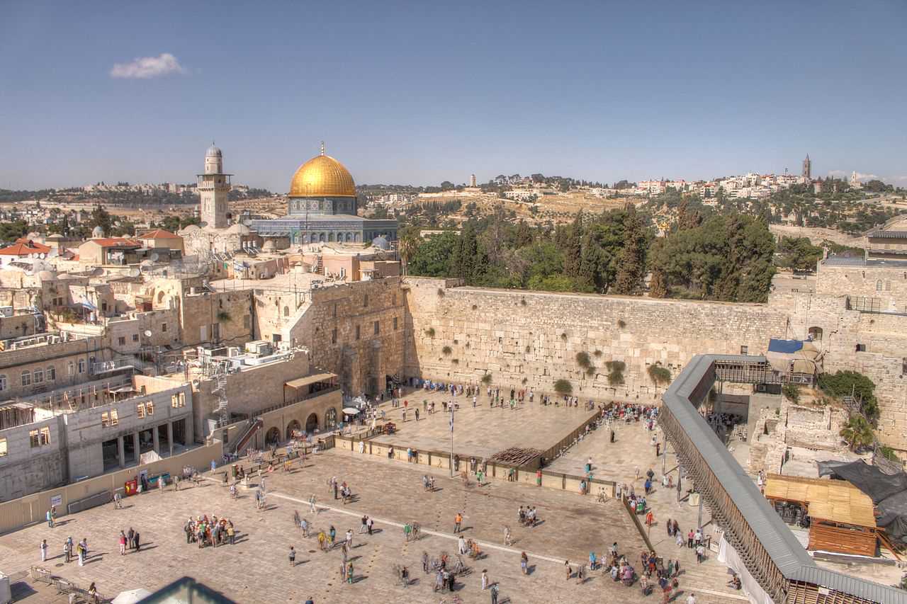 Western Wall and the old city of Jerusalem