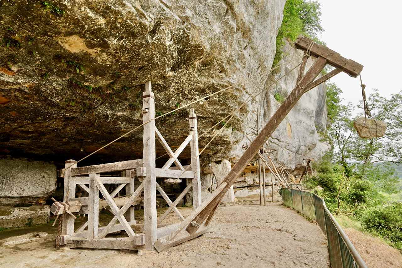 Troglodyte Settlement at La Roque-Saint-Christophe in the Dordogne, France