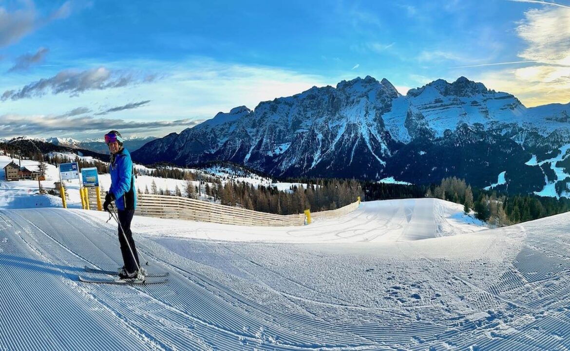 Valery on Pradalago above Madonna di Campiblio Pradalago above Madonna di Campiblio