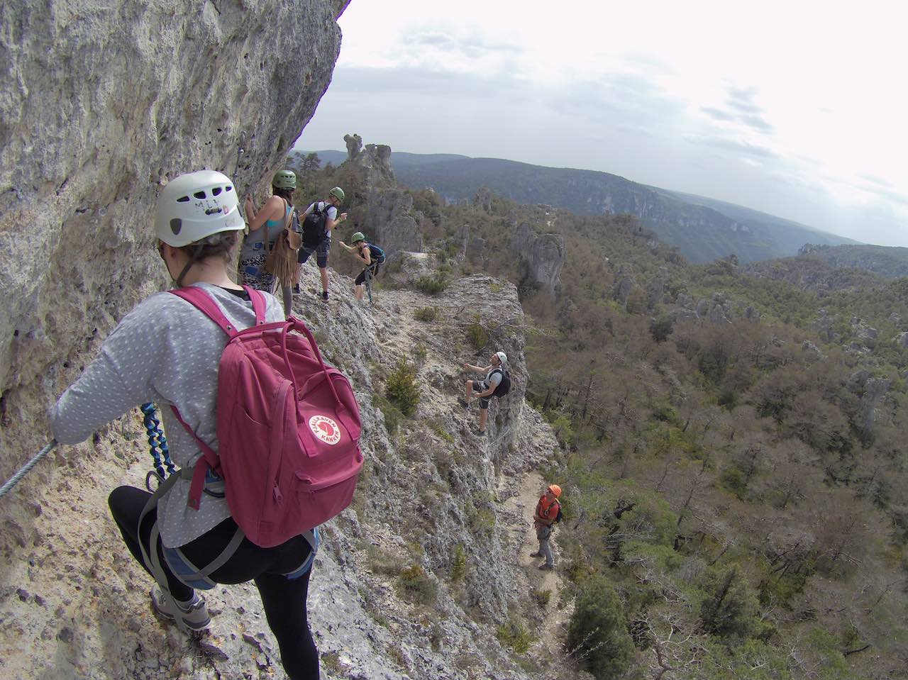 Via Ferrata in Montpellier-le-Vieux, Aveyron, France