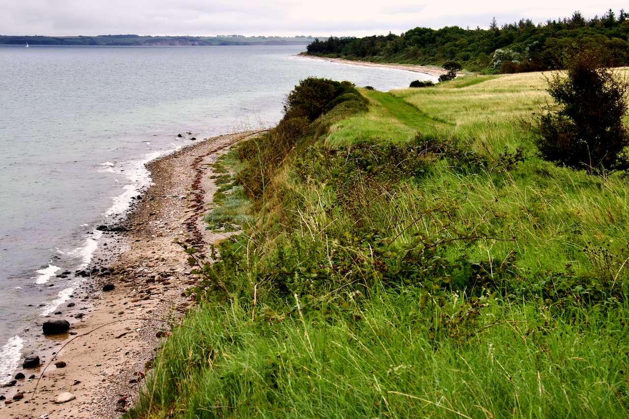 Walking around Tunø Island off Kystlandet in Denmark