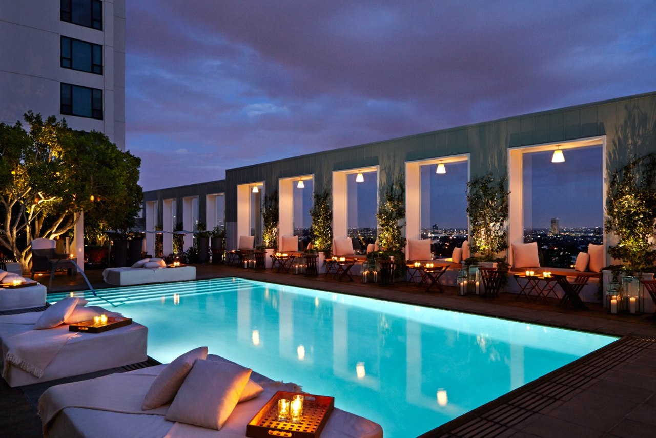 West Hollywood - Skybar at sunset