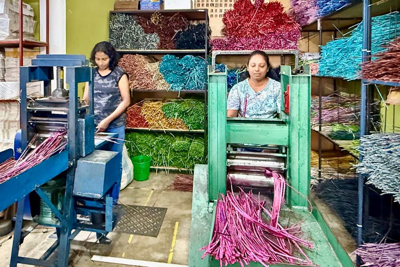 Working on the Machines at Earthbound Creations in Sri Lanka