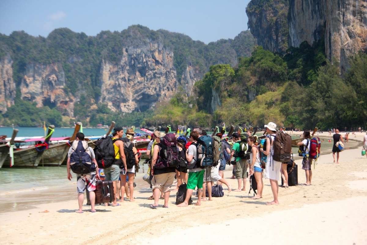 Backpackers in Krabi, Thailand