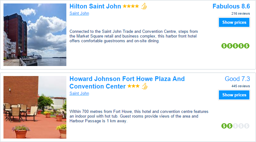 New Brunswick hotels