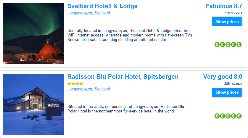 Hotels in Svalbard