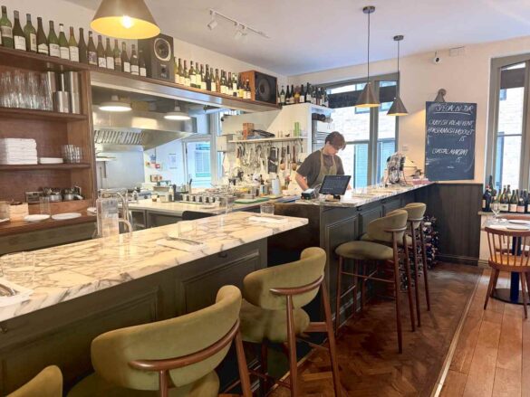 counter and kitchen