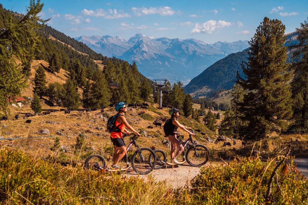 Radfahren in Nendaz, Schweiz