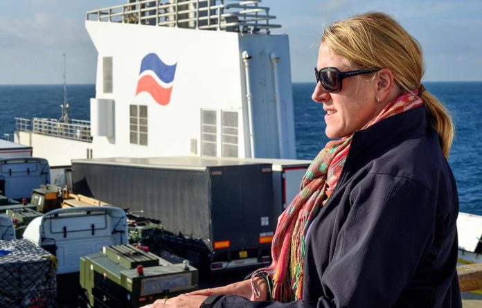 Woman on Brittany Ferries Woman on Brittany Ferries