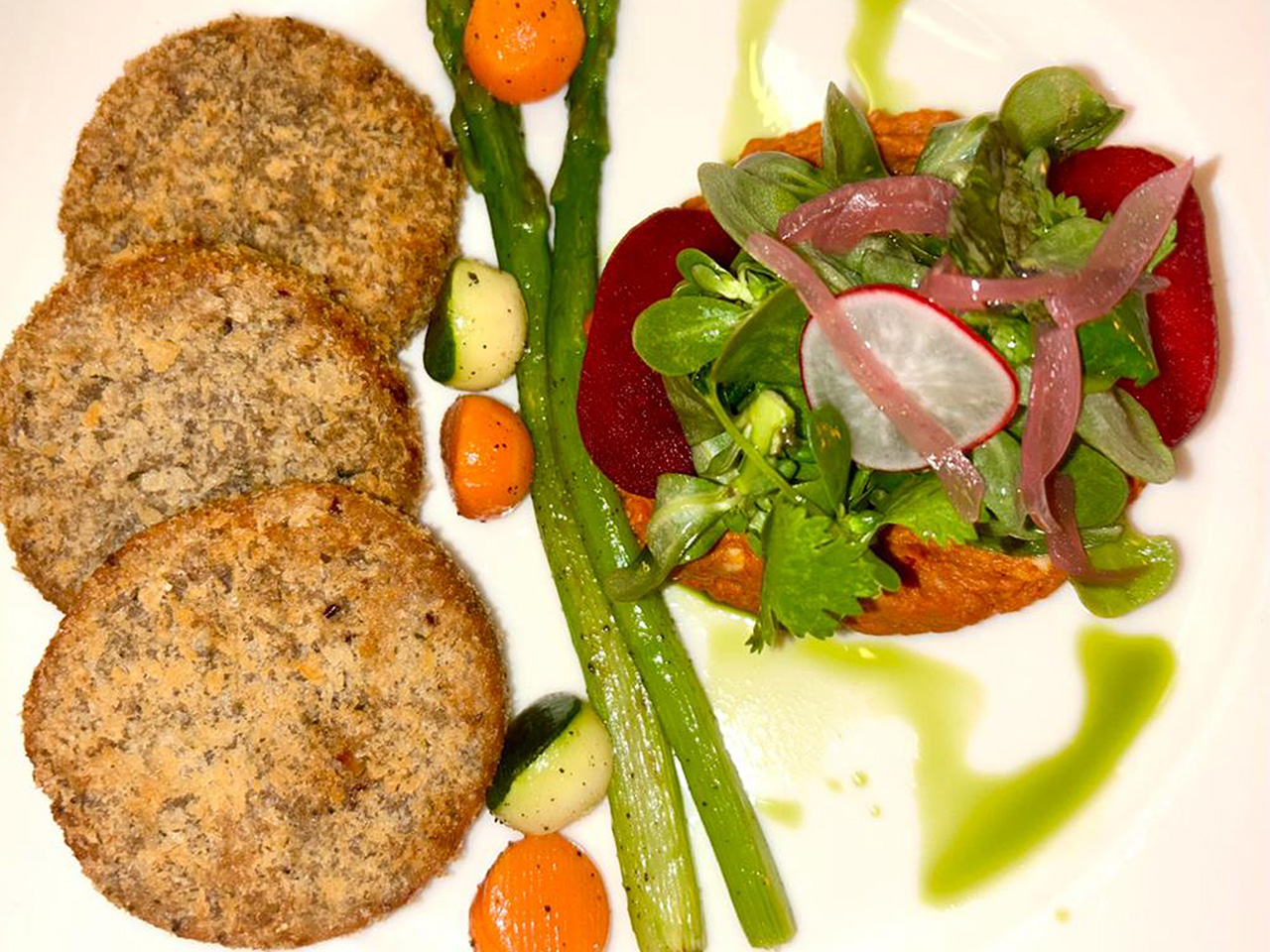 Naya Restaurant Ankara, Vegan Kofte with portulaca salad.