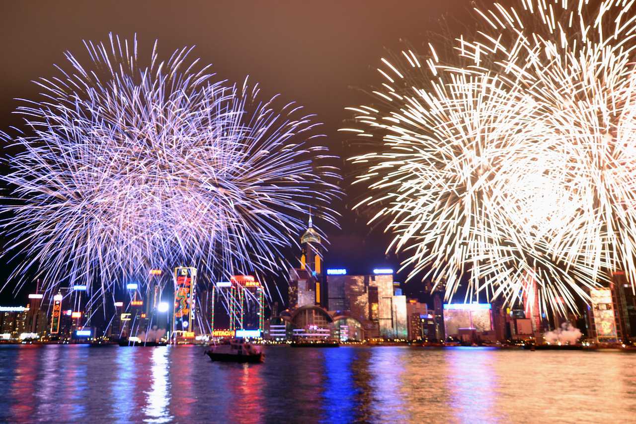 Hong Kong New Year fireworks