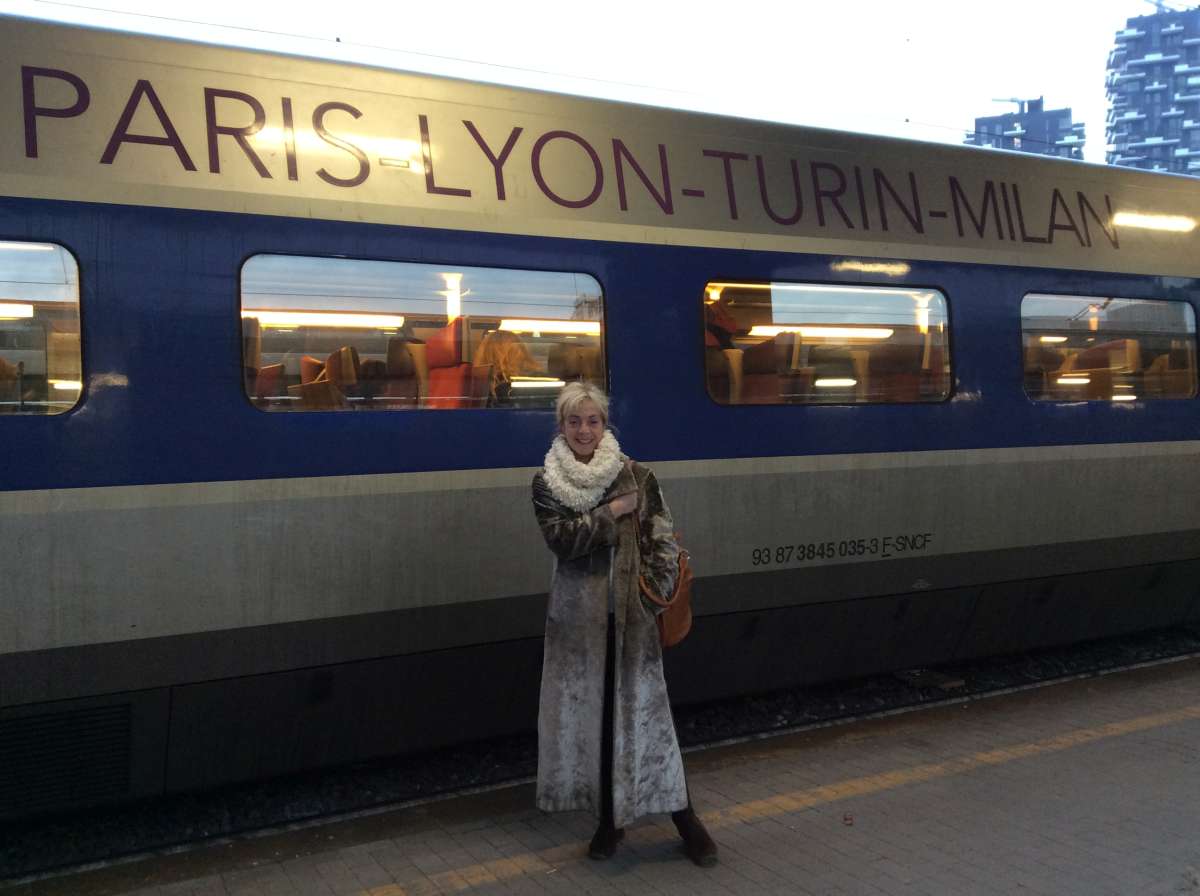 Liz Gill takes the train to Milan