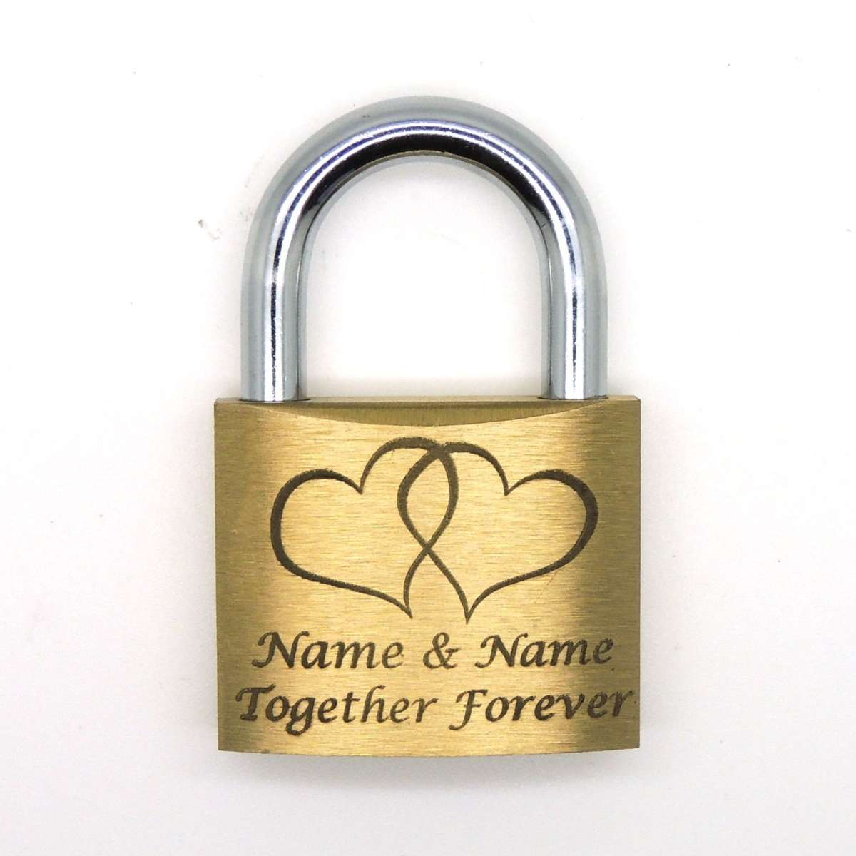 Personalised engraved love lock