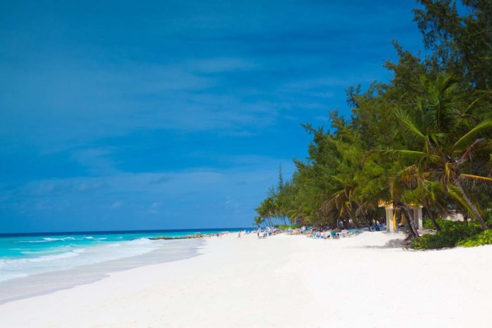 Tropical beach in Barbados