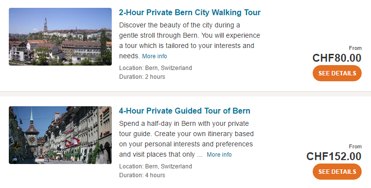 Bern walking tours