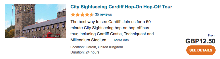 Cardiff Hop-On Hop-Off Tour