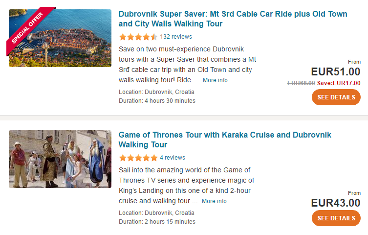 Dubrovnik tours and activities