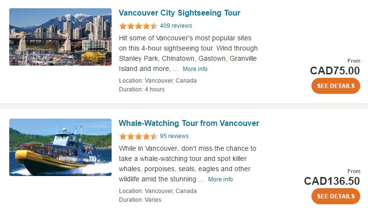 Vancouver tours